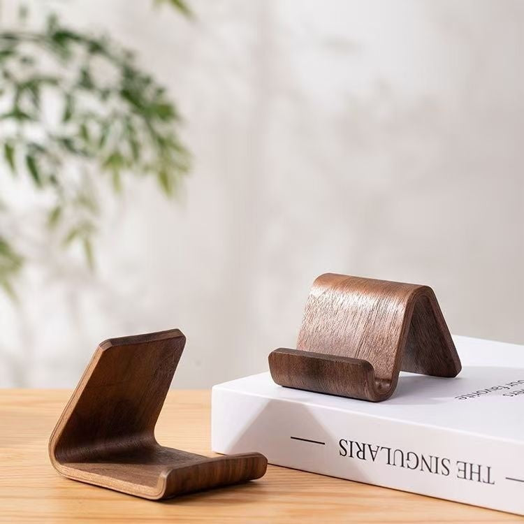 Walnut Mobile Phone Bracket Lazy Wooden Portable