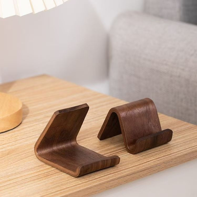 Walnut Mobile Phone Bracket Lazy Wooden Portable